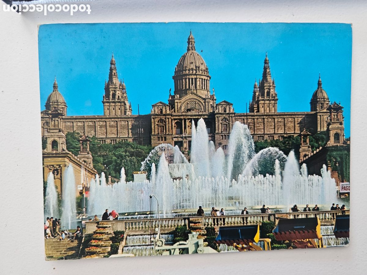 Postales: Postal de gran tama&ntilde;o de las Fuentes de Montjuich Barcelona n&deg; 09 1968