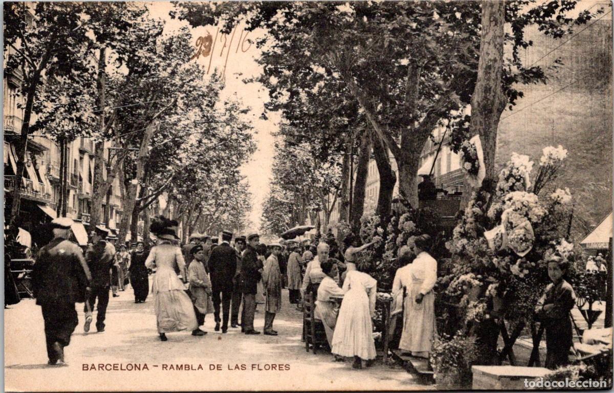 Postales: Barcelona - Rambla de las Flores - Antigua Postal sin ning&uacute;n dato - 140x89mm