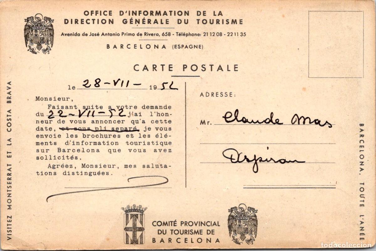 Postales: Barcelona - Eglise de la Sainte Famille - Comit&eacute; Provincial du Tourisme de Barcelona - 143x95mm-RARA