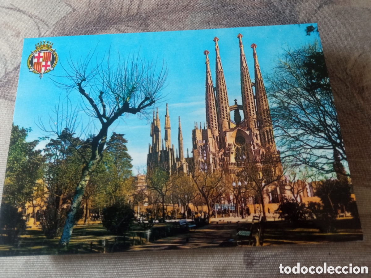 Postales: Antigua postal fotogr&aacute;fica, Barcelona, Templo Sagrada Familia