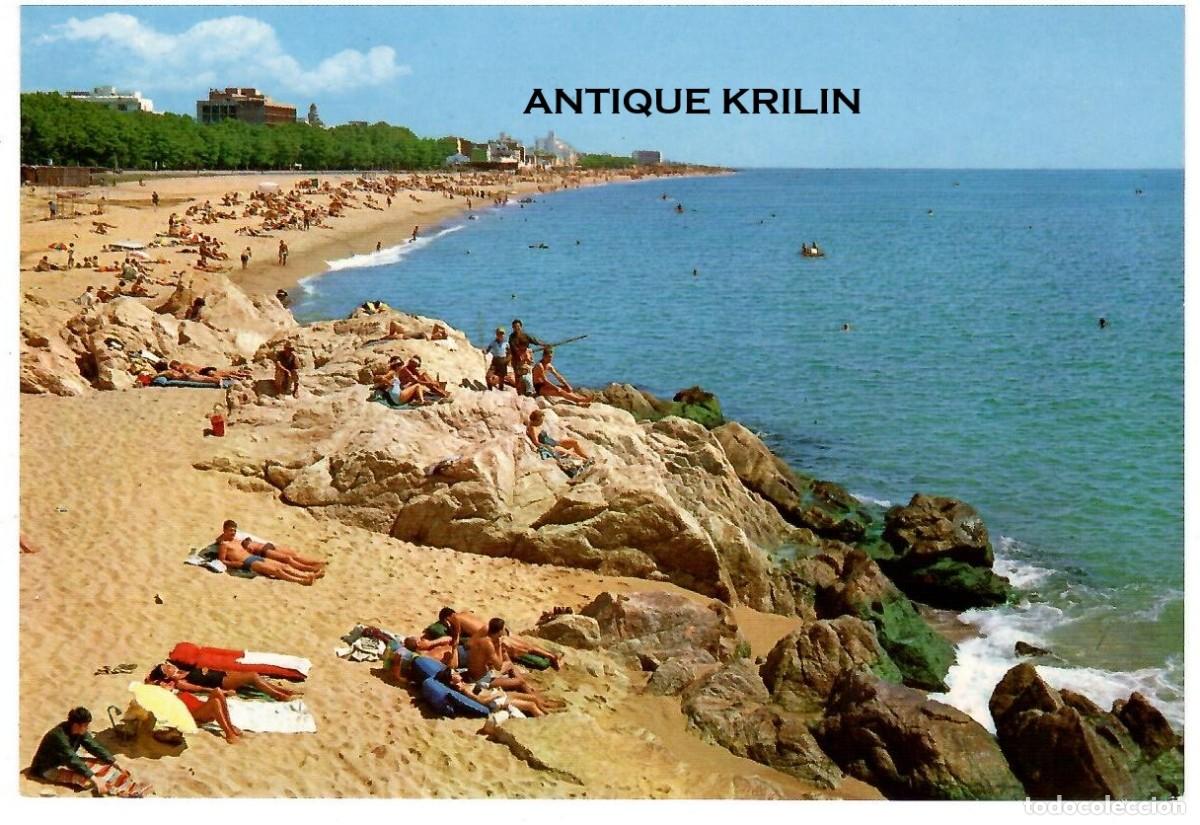 Postales: CALELLA DE LA COSTA N&ordm; 32 VISTA GENERAL PLAYA / FOTO PLANCHART / SIN FRANQUEAR PERO ESCRITA
