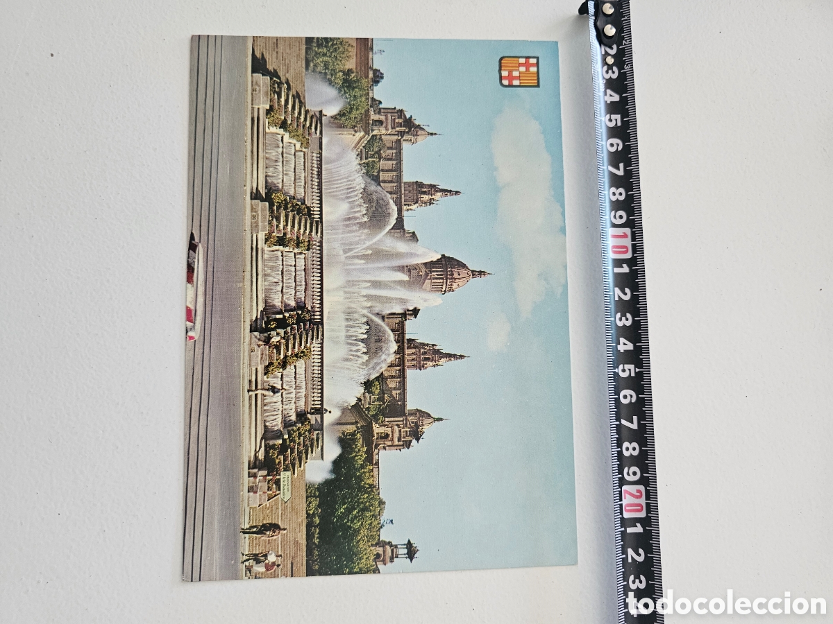Postales: Postal de gran tama&ntilde;o de las Fuentes de Montjuich Barcelona G-29 Soberanas 1962