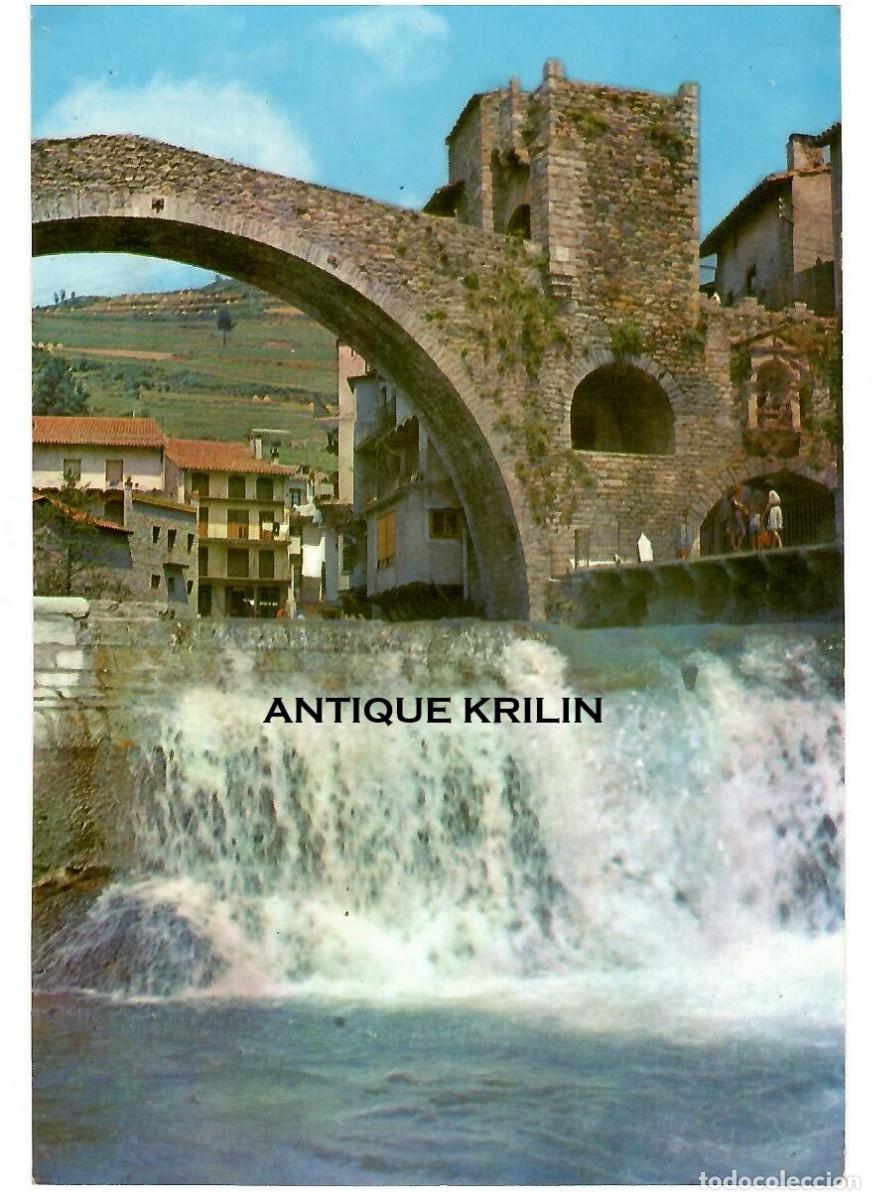 Postales: CAMPRODON N&ordm; 1005 PUENTE ROMANO SOBRE EL TER / FOTO PLANESAS / FRANQUEADA