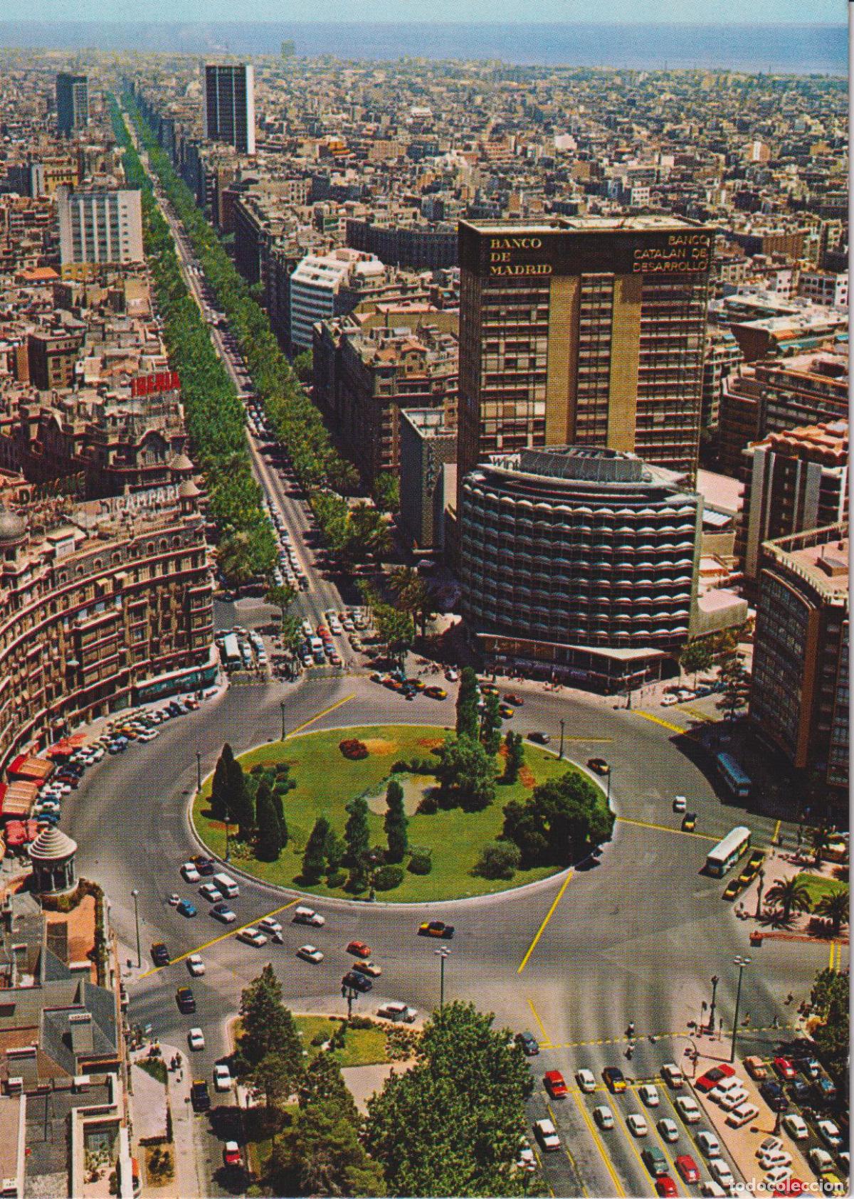 Postales: BARCELONA, PLAZA CALVO SOTELO Y AVDA.GENERAL&Iacute;SIMO - CYP 0163 - CIRCULADA