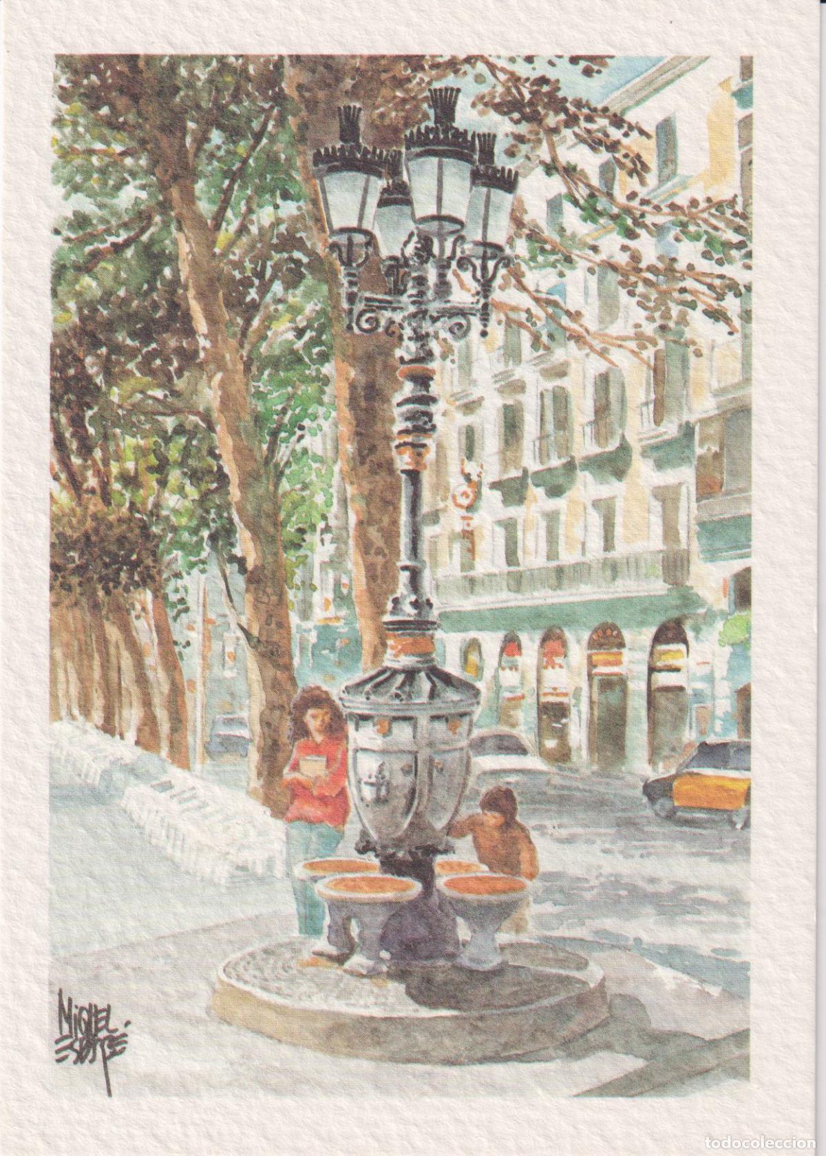 Postales: ILUSTRADOR: MIQUEL E., FONT DE CANALETES - DORSO EN BLANCO