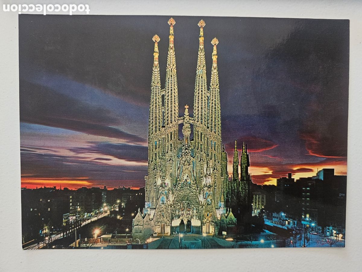 Postales: Postal de gran tama&ntilde;o de la Sagrada Familia de Barcelona n&deg; 415 A. Zerkowitz 1967