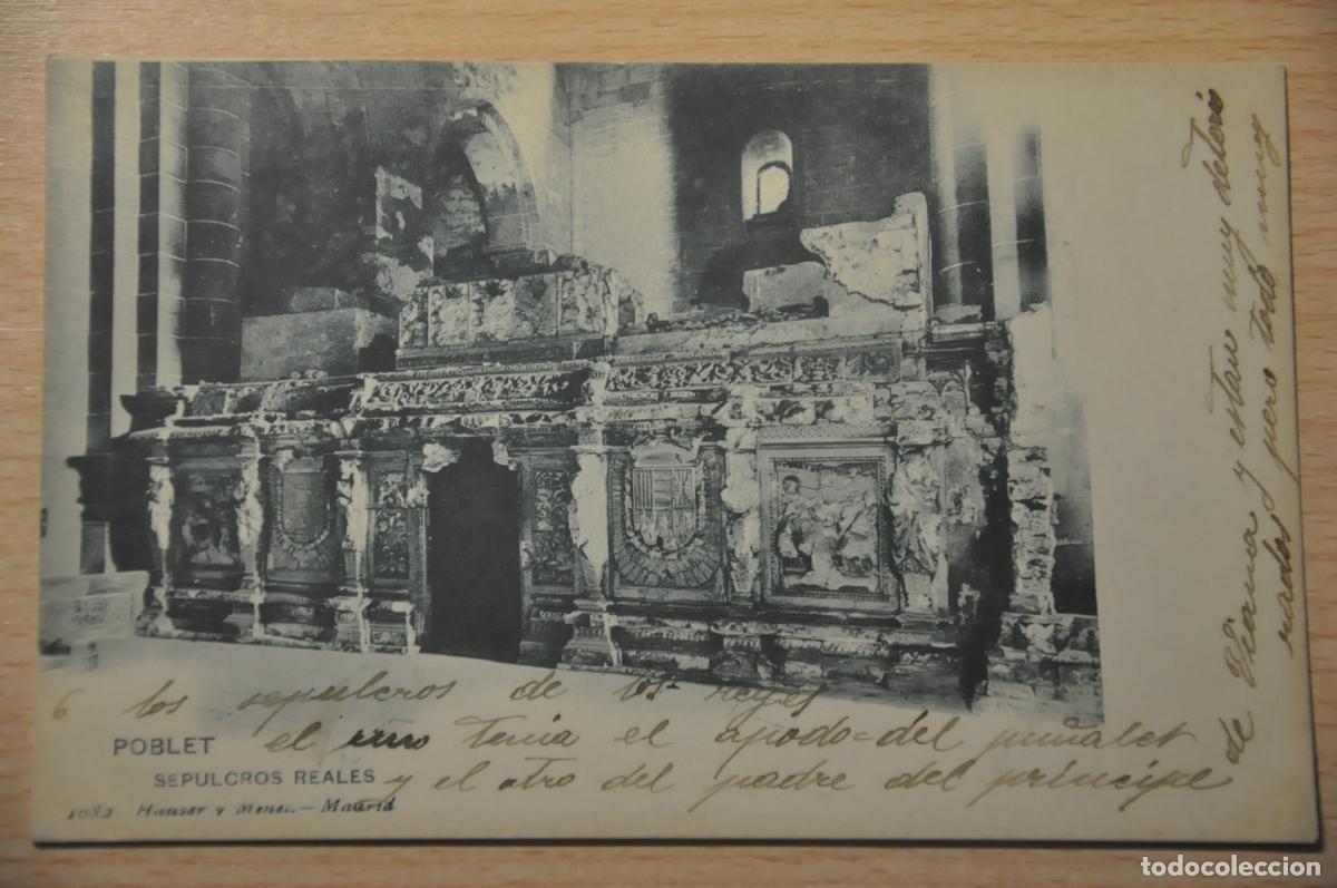 Postales: postal poblet, sepulcros reales 1082 hauser y menet