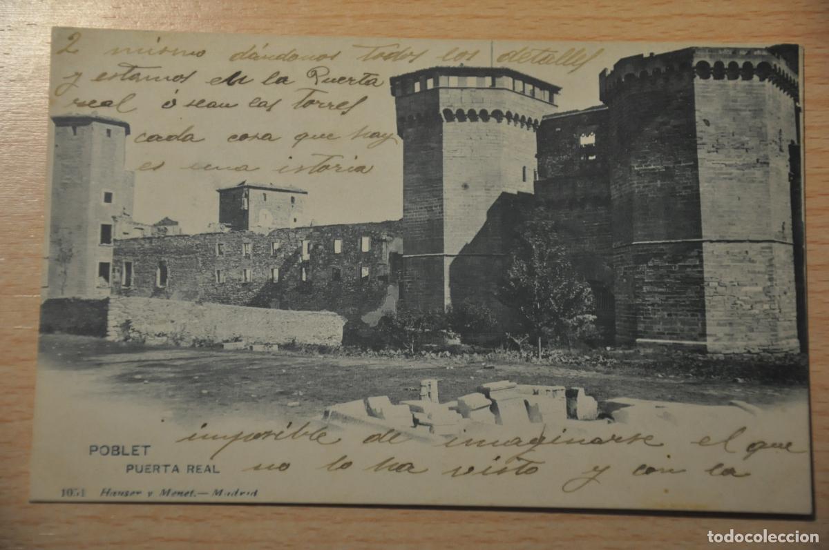 Postcards: postal poblet, puerta real 1051 hauser y menet