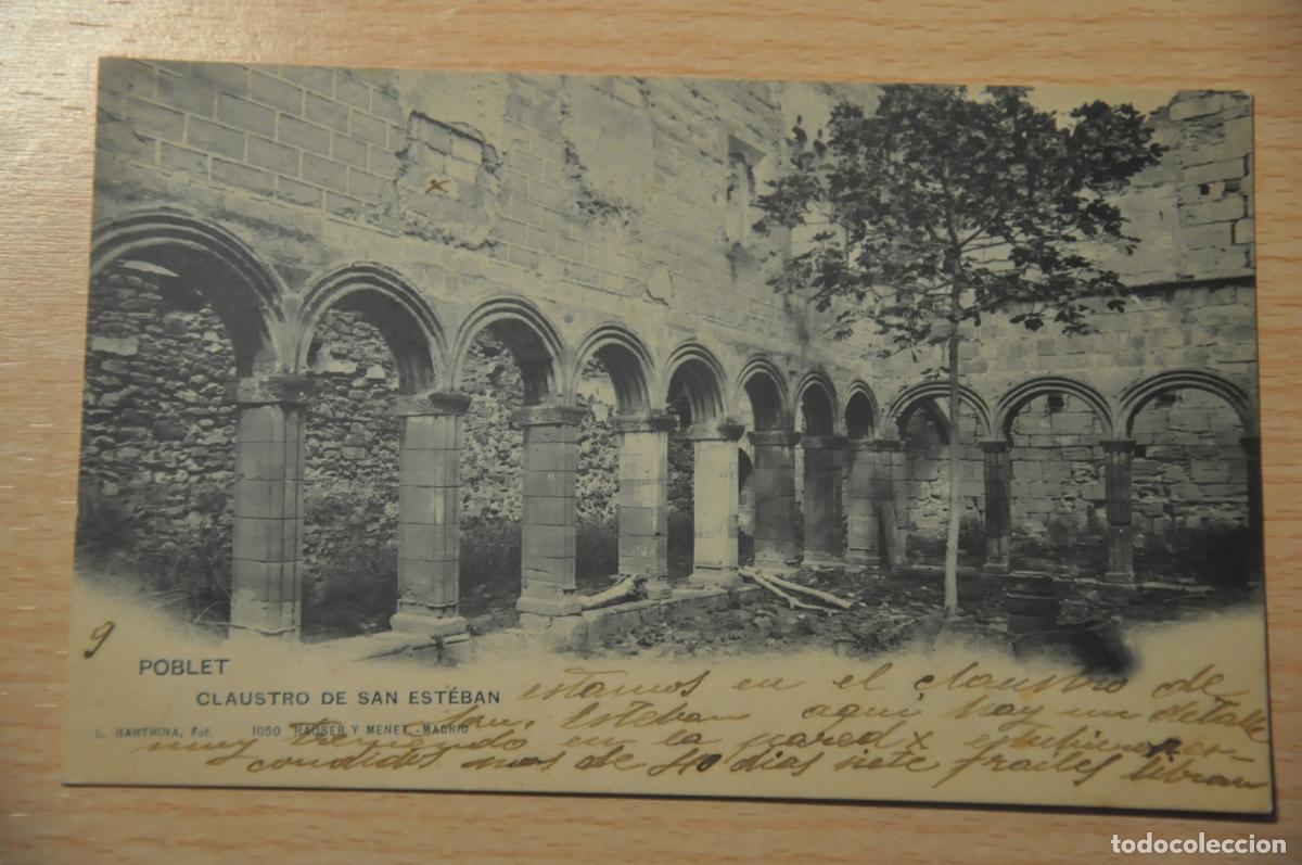 Postales: postal poblet, claustro de san esteban 1050 hauser y menet