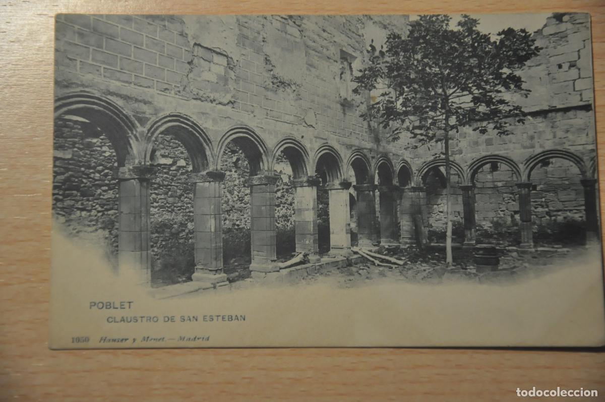 Postales: postal poblet, claustro de san esteban 1050 hauser y menet