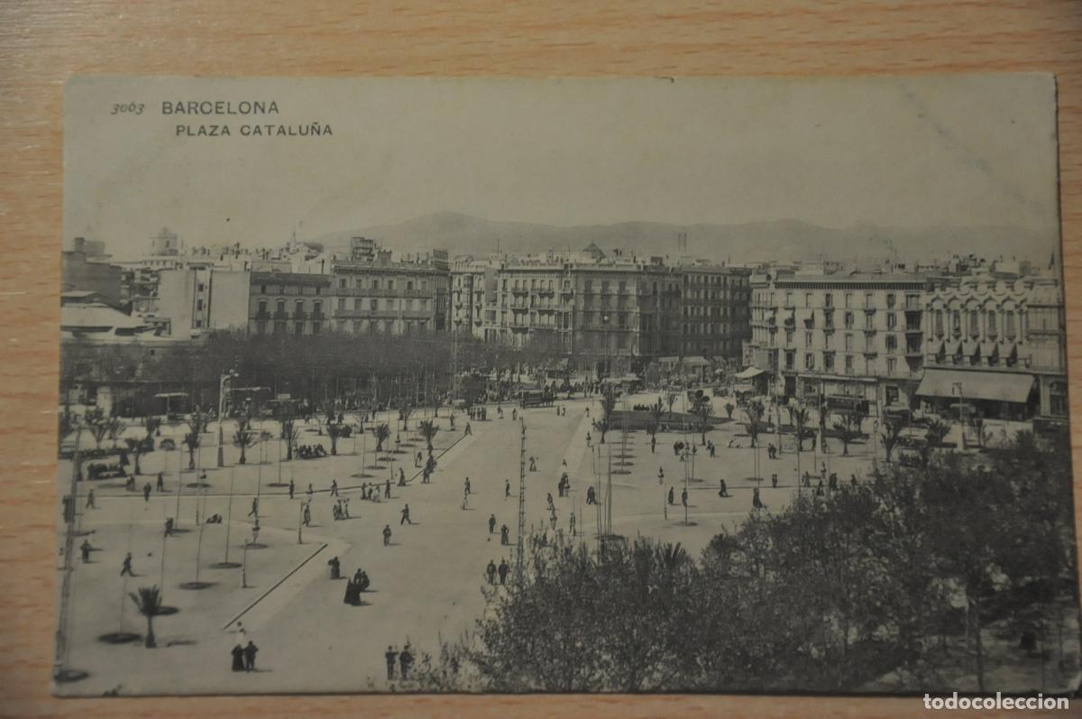Postales: postal barcelona, plaza catalu&ntilde;a 3063 hauser y menet