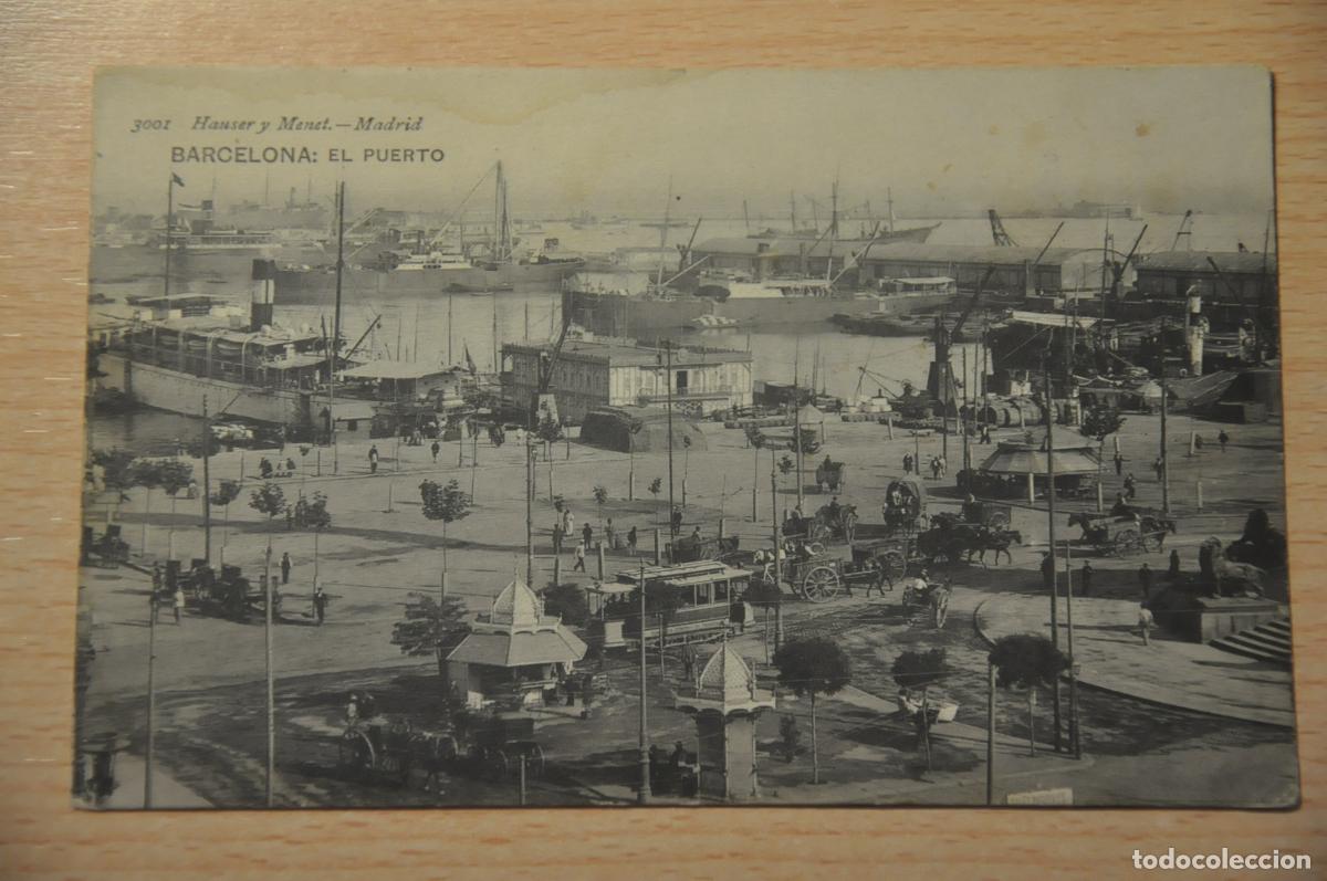 Postales: postal barcelona, el puerto 3001 hauser y menet