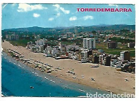 Postales: UN DETALLE DEL BARRIO MARITIMO Y PLAYA.- TORREDEMBARRA / TARRAGONA