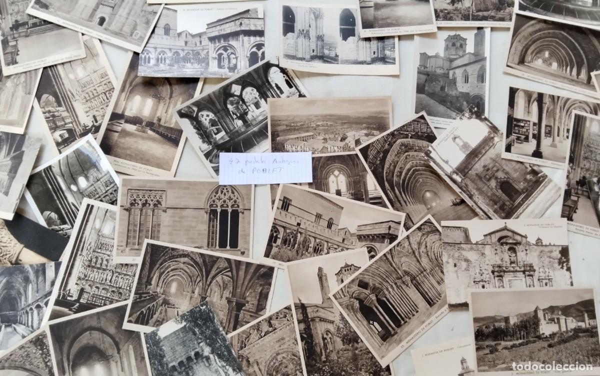 Postales: POBLET LOTE DE 47 POSTALES ANTIGUAS , BLANCO Y NEGRO