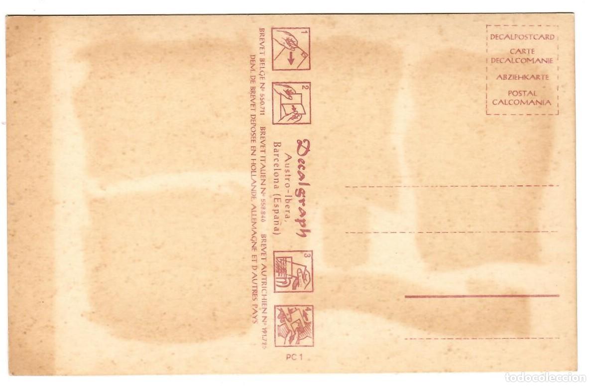 Postales: BARCELONA / POSTAL DE CALCOMANIAEDICION DECALGRAPH SERIE PC1 - Foto 2