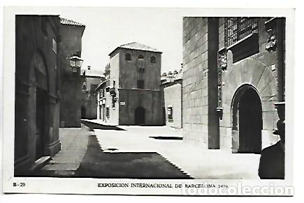 Postales: PLAZA CASTELLANA Y BARRIO ENTREME&Ntilde;O.- PUEBLO ESPA&Ntilde;OL. BARCELONA