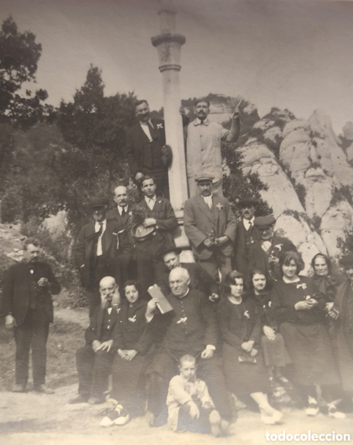 Postales: MONSERRAT EXCURSI&Oacute; RETRATO GRUPAL POSTAL FOTOGR&Aacute;FICA C. 1900