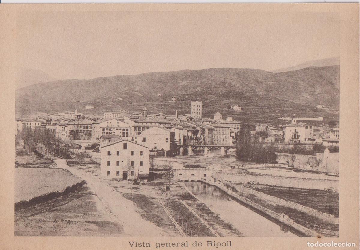 Postales: RIPOLL (GIRONA) 8 POSTALES CIUDAD Y MONASTERIO - DORSO EN BLANCO - PAPEL FINO