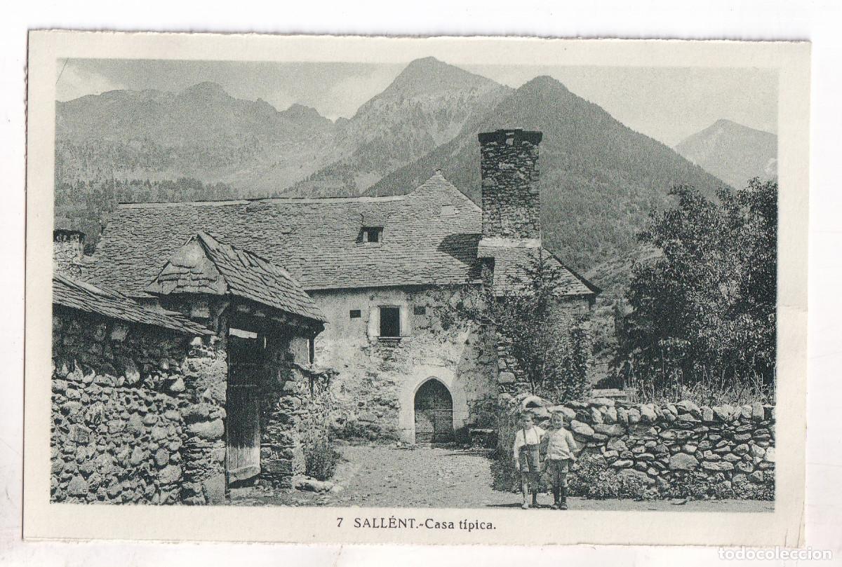 Postales: POSTAL. 7. SALLENT DE G&Aacute;LLEGO. CASA T&Iacute;PICA. CATALU&Ntilde;A. CIRCULADA EN 1940