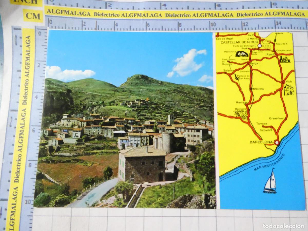 Postales: POSTAL DE BARCELONA. A&Ntilde;O 1971. CASTELLAR DE N'HUG VISTA GENERAL PLANO MAPA. 18 ORRIOLS. 889