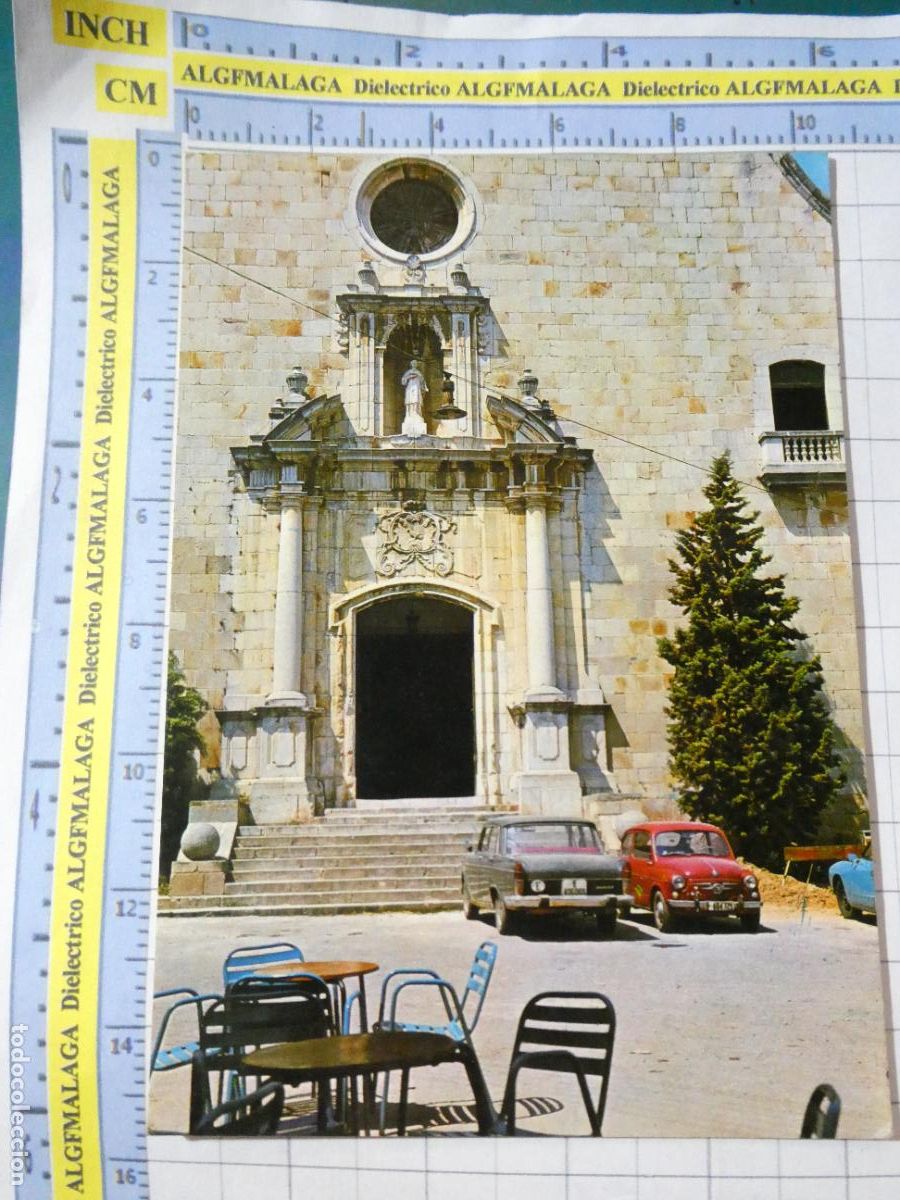Postales: POSTAL DE BARCELONA. A&Ntilde;O 1969. TORDERA ENTRADA IGLESIA PARROQUIAL SEAT 600. FOTOS JORDI. 912