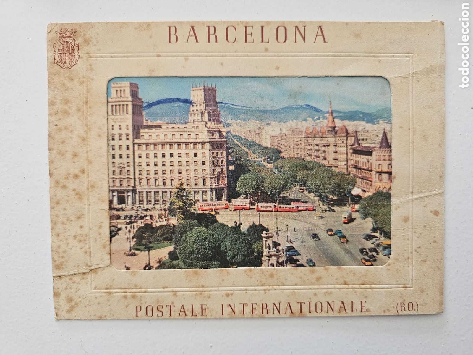 Postales: Postal internationale R.O de la plaza Catalunya de Barcelona Nicolaus Reuss RARA 1940s 1950s