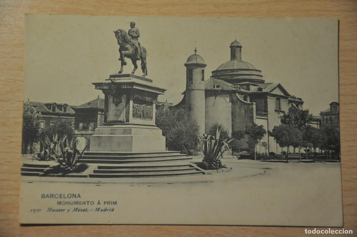 Postales: postal barcelona, monumento a prim 1510 hauser y menet