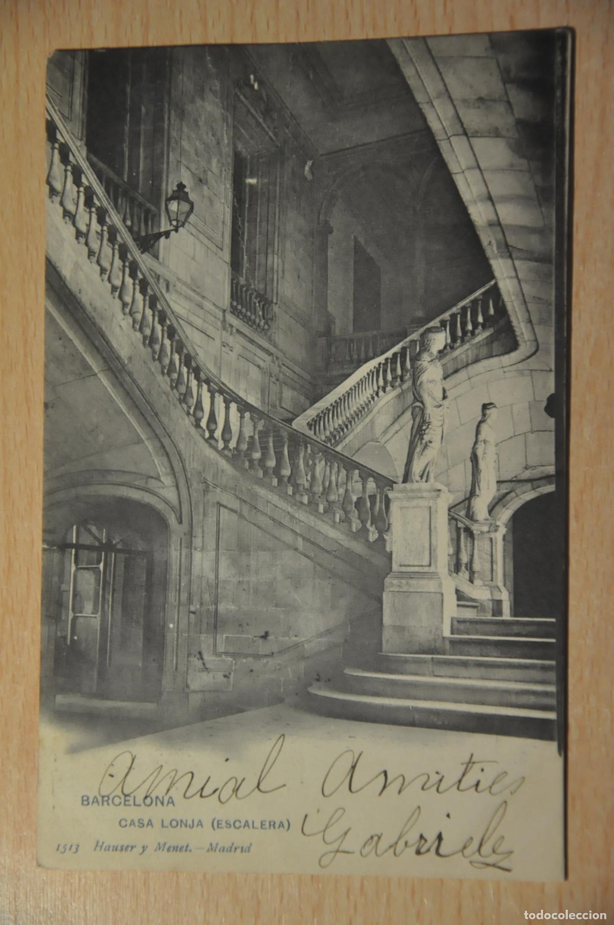 Postales: postal barcelona, casa lonja (escalera) 1513 hauser y menet