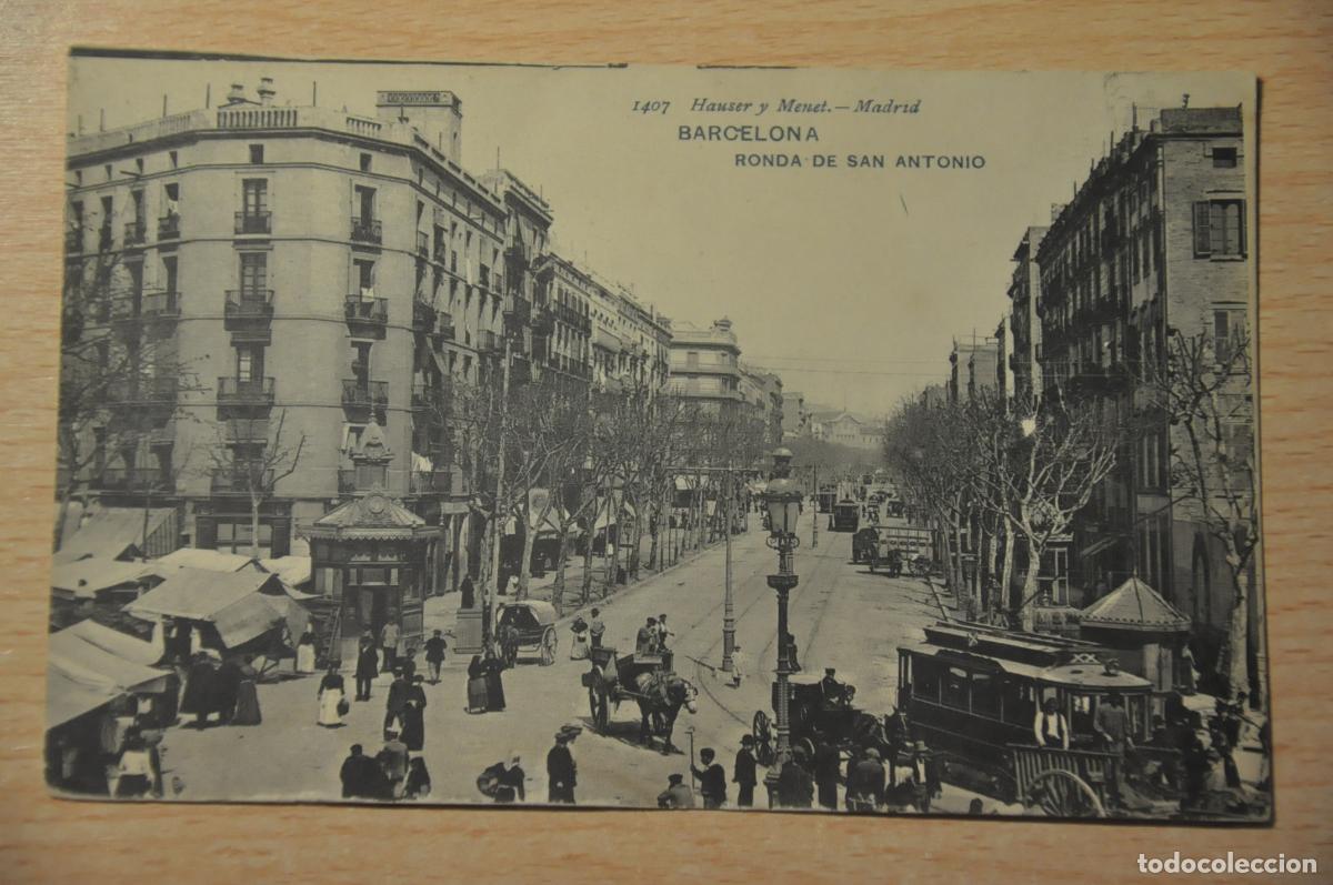 Postales: postal barcelona, ronda de san antonio 1407 hauser y menet