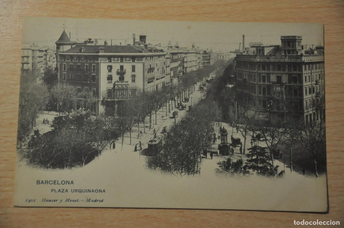 Postales: postal barcelona, plaza urquinaona 1401 hauser y menet