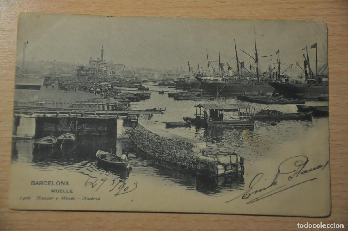 Postales: postal barcelona, muelle 1400 hauser y menet