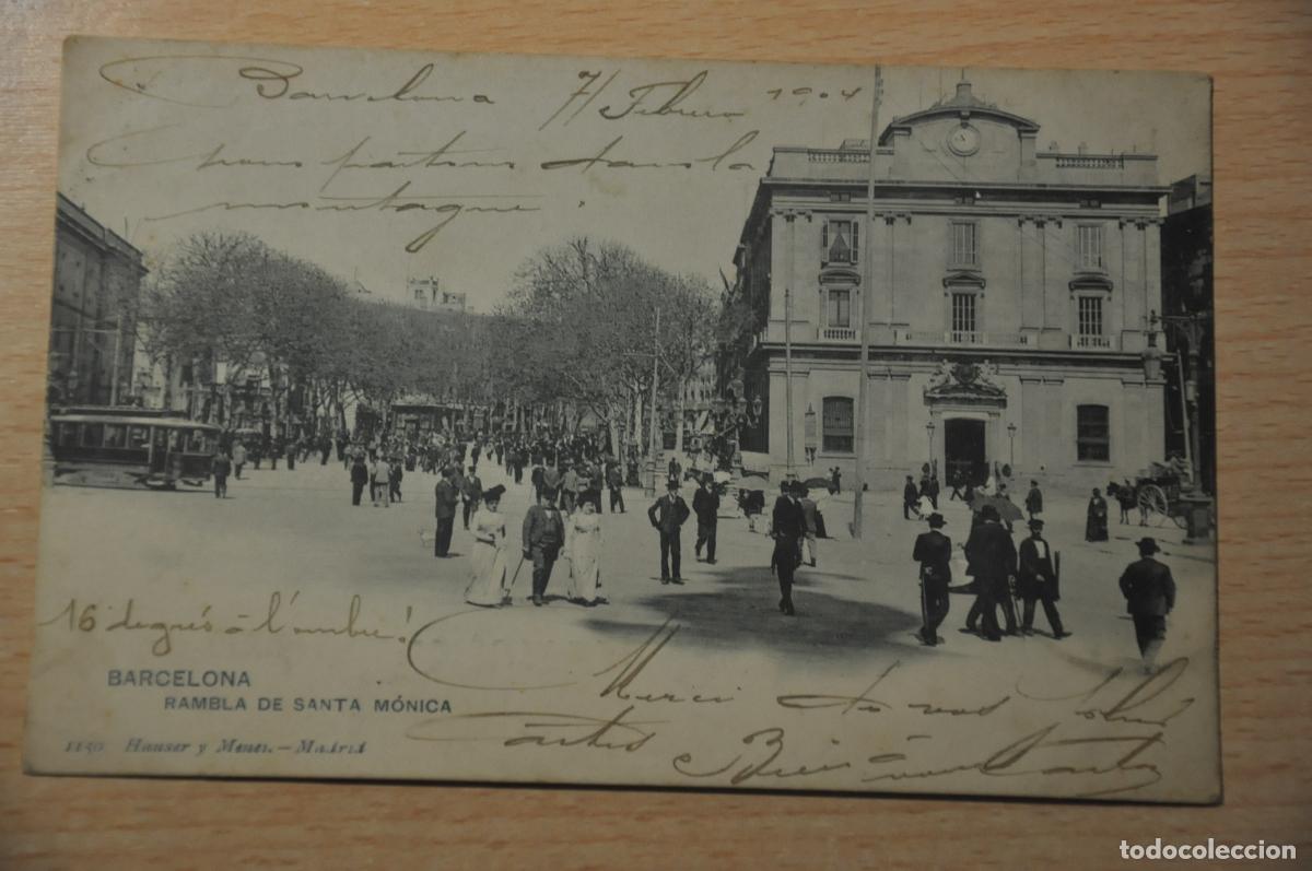 Postales: postal barcelona, rambla de santa monica 1150 hauser y menet