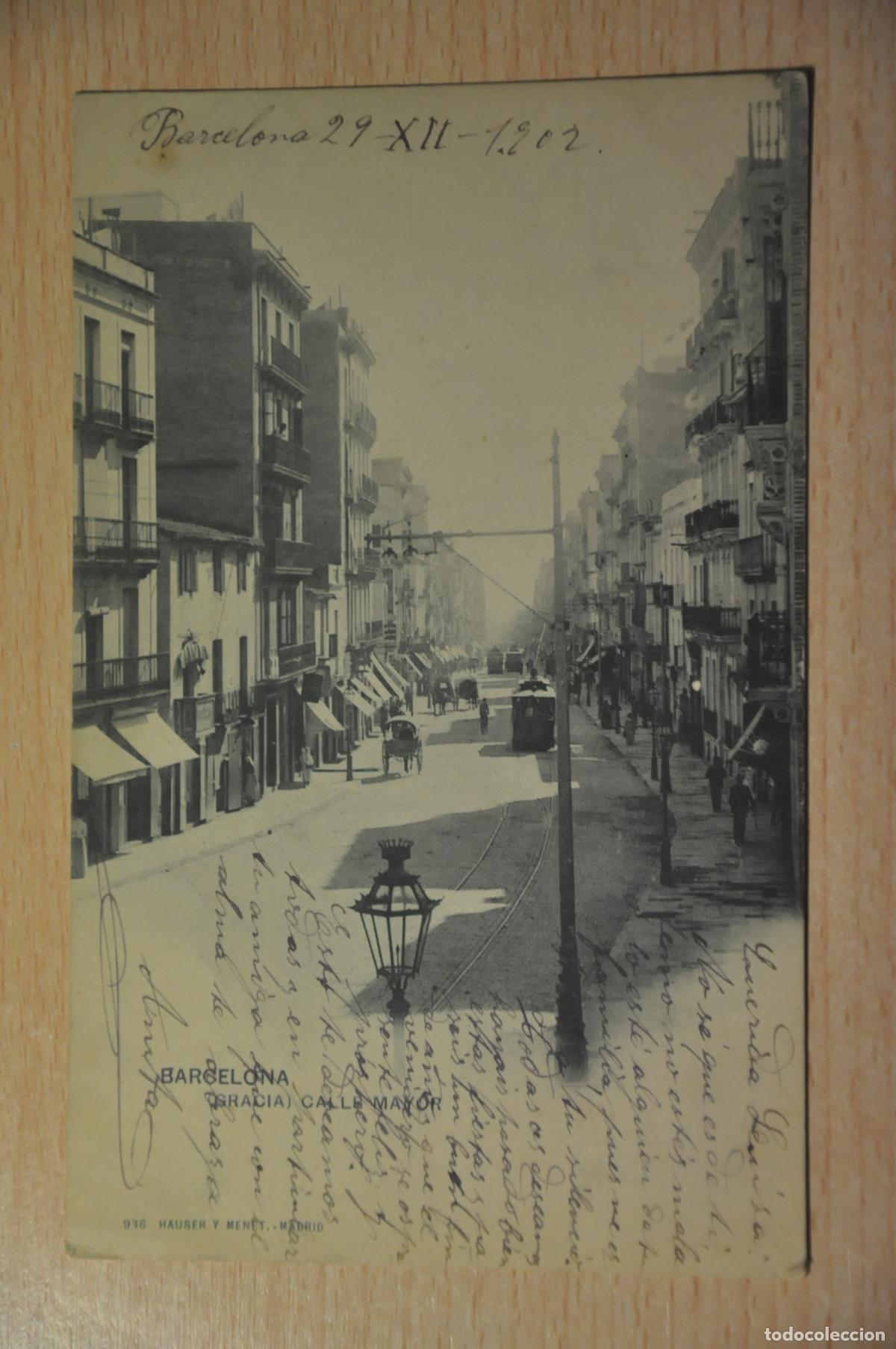 Postales: postal barcelona, gracia calle mayor 936 hauser y menet