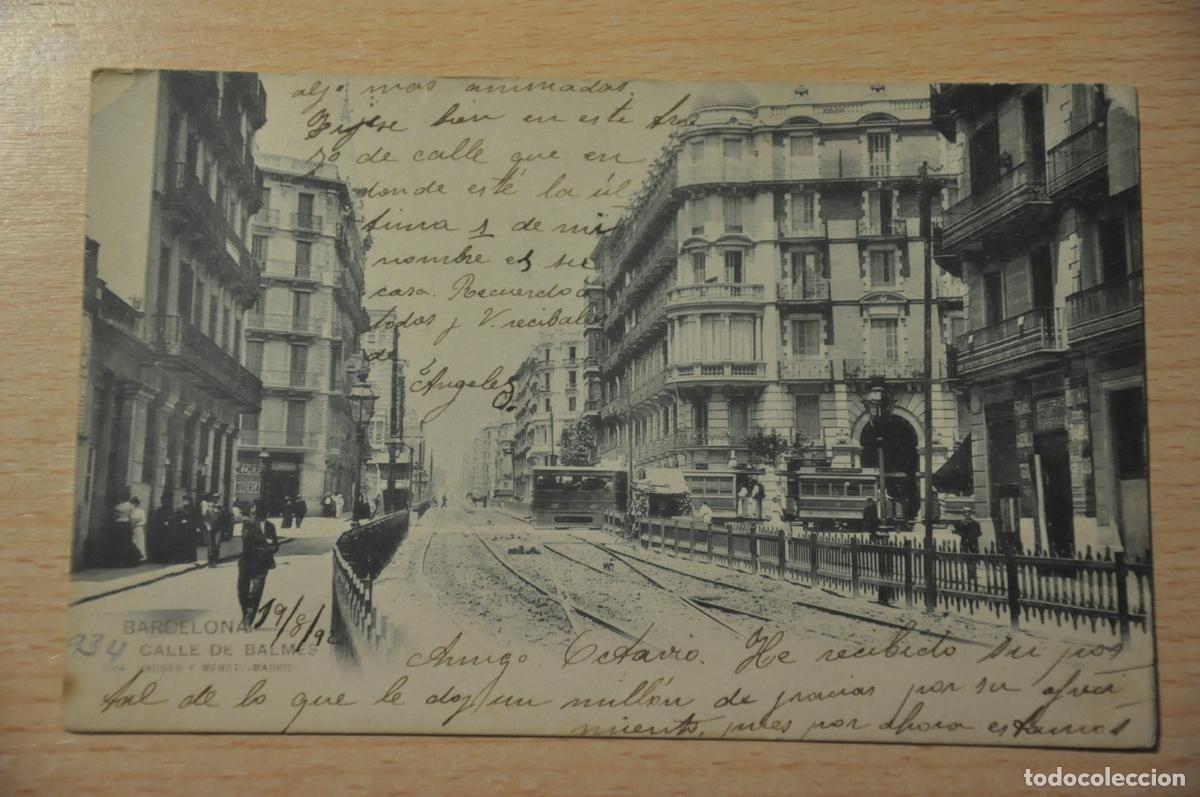 Postales: postal barcelona, calle de balmes 934 hauser y menet