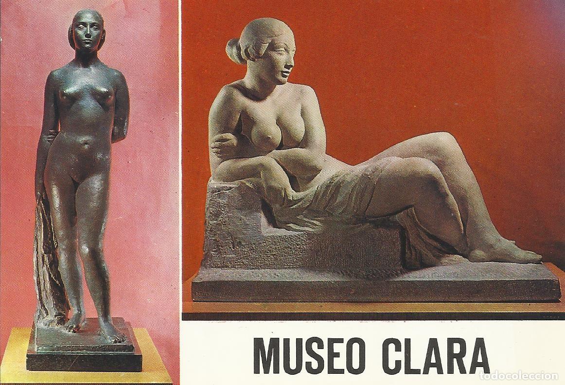 Postales: Museo Clar&agrave;. Museu. Barcelona. Postal. 10x15 m. N&ordm; 14. Desnudo de mujer y Eslava.