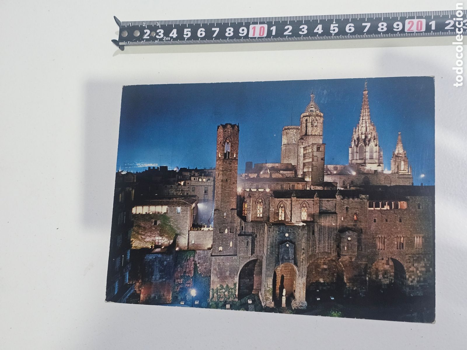 Postais: Postal de gran tama&ntilde;o del Barrio G&oacute;tico de Barcelona 1966 CYP
