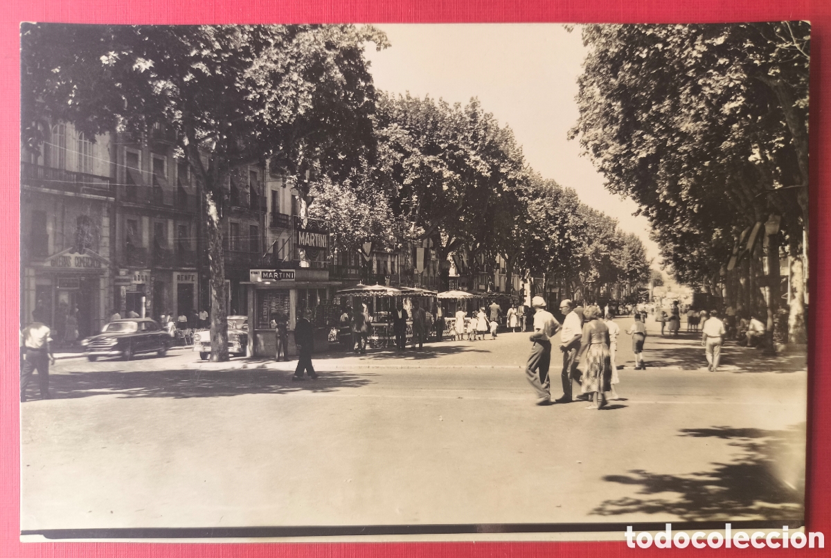Postales: TARRAGONA RAMBLA NOVA POSTAL FOTOGR&Aacute;FICA FOTOGRAF&Iacute;A CHINCHILLA C. 1955