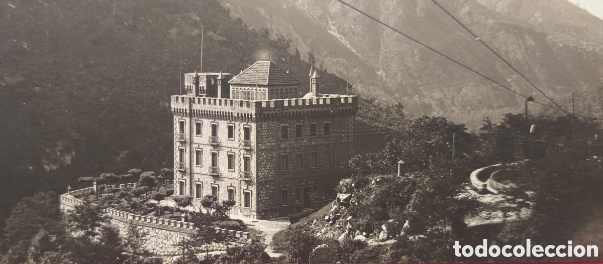 Postales: FIGOLS LES MINES MONO CABLE Y TORRE POSTAL FOTOGR&Aacute;FICA FOTOGRAF&Iacute;A ROISIN BERGUED&Agrave; BARCELONA C. 1920