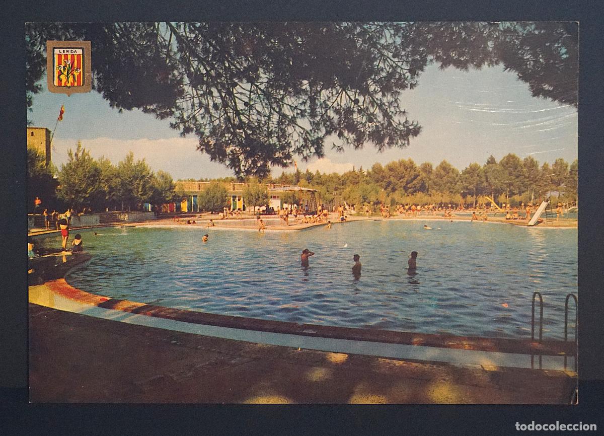 Postcards: Lleida, Piscinas Basses del Picat, postal circulada en el a&ntilde;o 1967