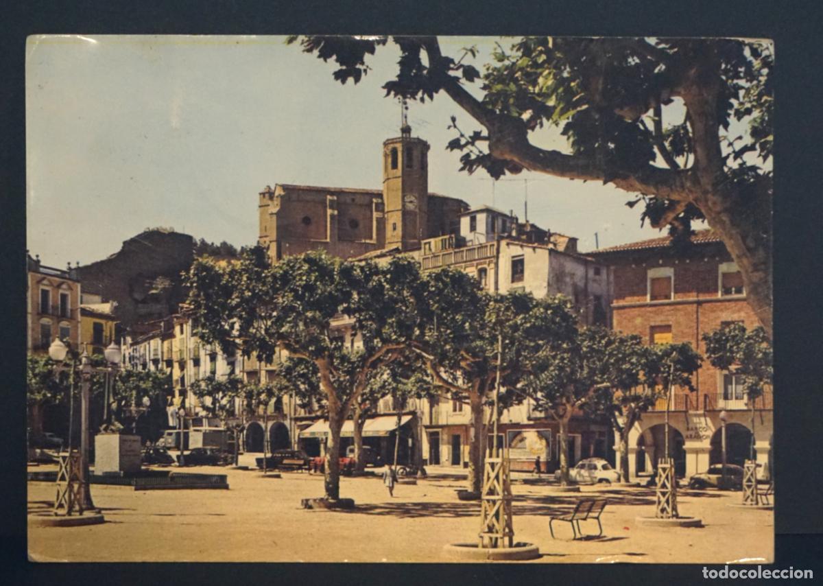 Postales: Balaguer, Pla&ccedil;a Major, postal circulada con sello en el a&ntilde;o 1965