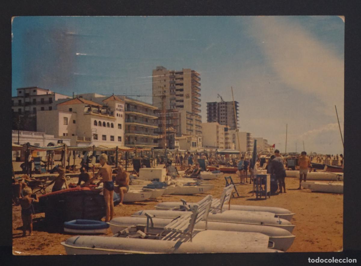Postcards: Calafell, Playa, postal circulada con sello en el a&ntilde;o 1968