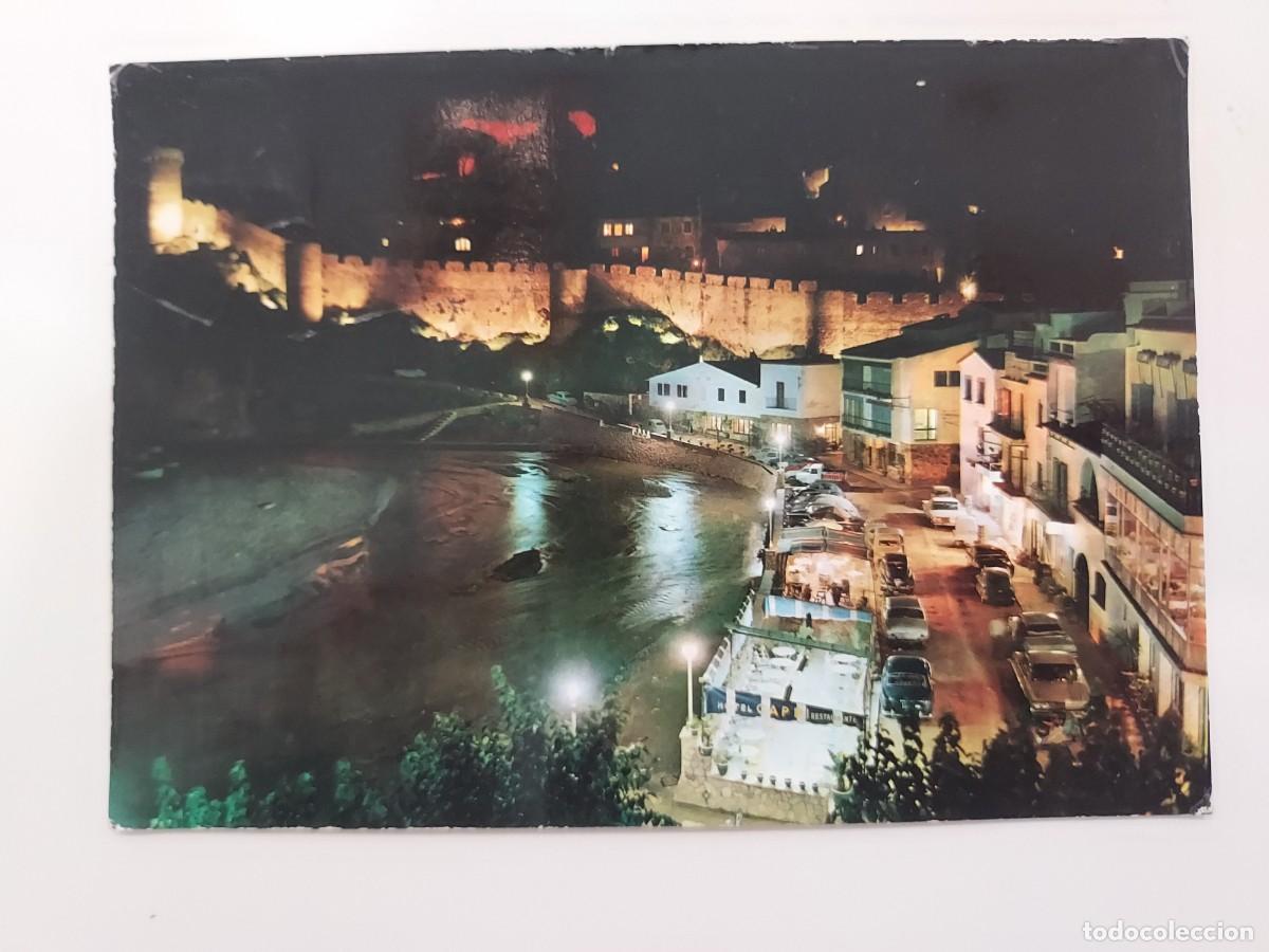Postales: POSTAL TOSSA DE MAR VISTA PARCIAL PASEO MURALLAS NOCTURNA. 1963. CIRCULADA. GERONA