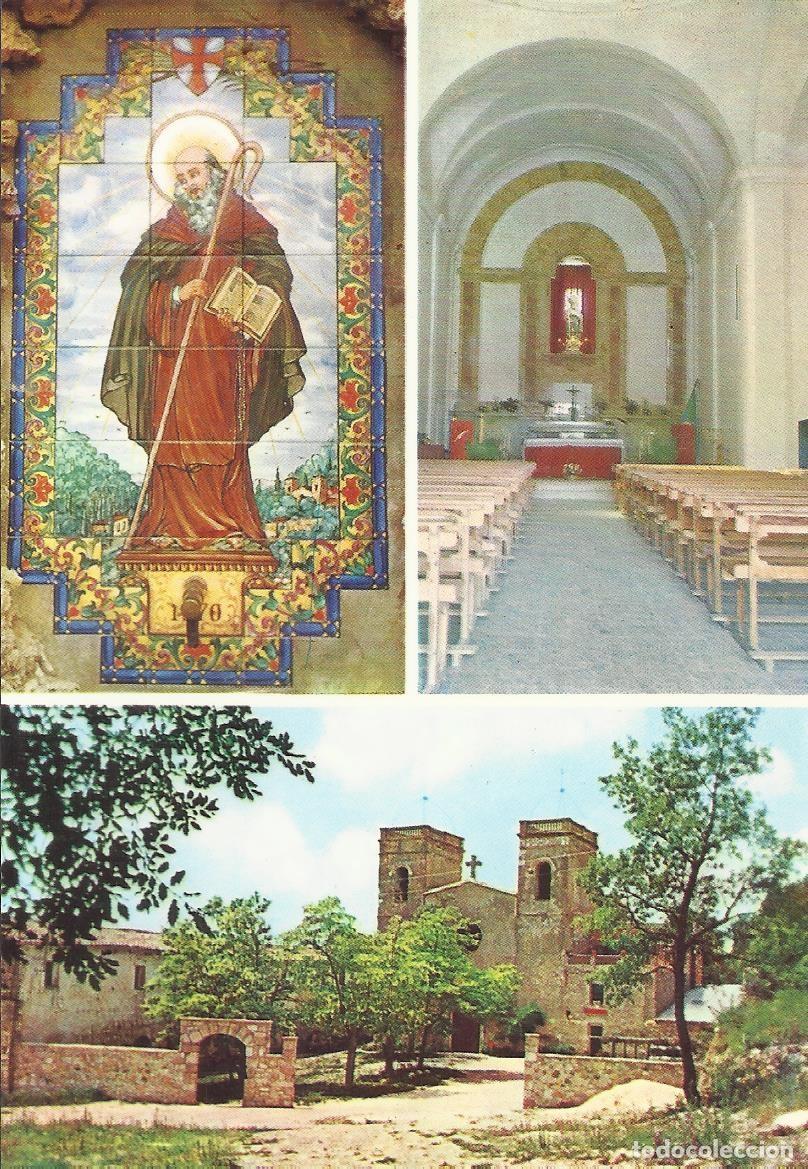 Postales: Sant Mag&iacute; de la Brufaganya. 5. Font del pati. Interior del temple. Vista general. Postal. 10x15 cm.