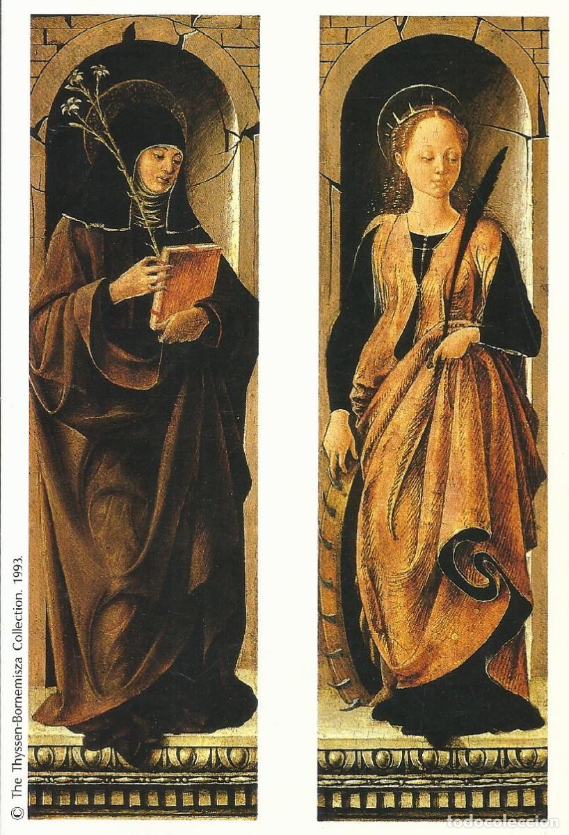 Postales: Col&middot;lecci&oacute; Thyssen-Bornemisza. Monestir de Pedralbes. Franceso del Cossa. Postal. 10x15 cm.