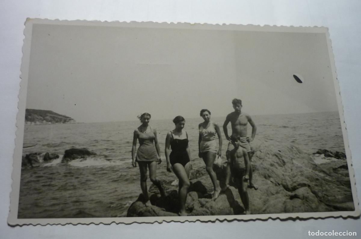 Postales: foto tipo postal amigos playa lloret de mar 1953 cm