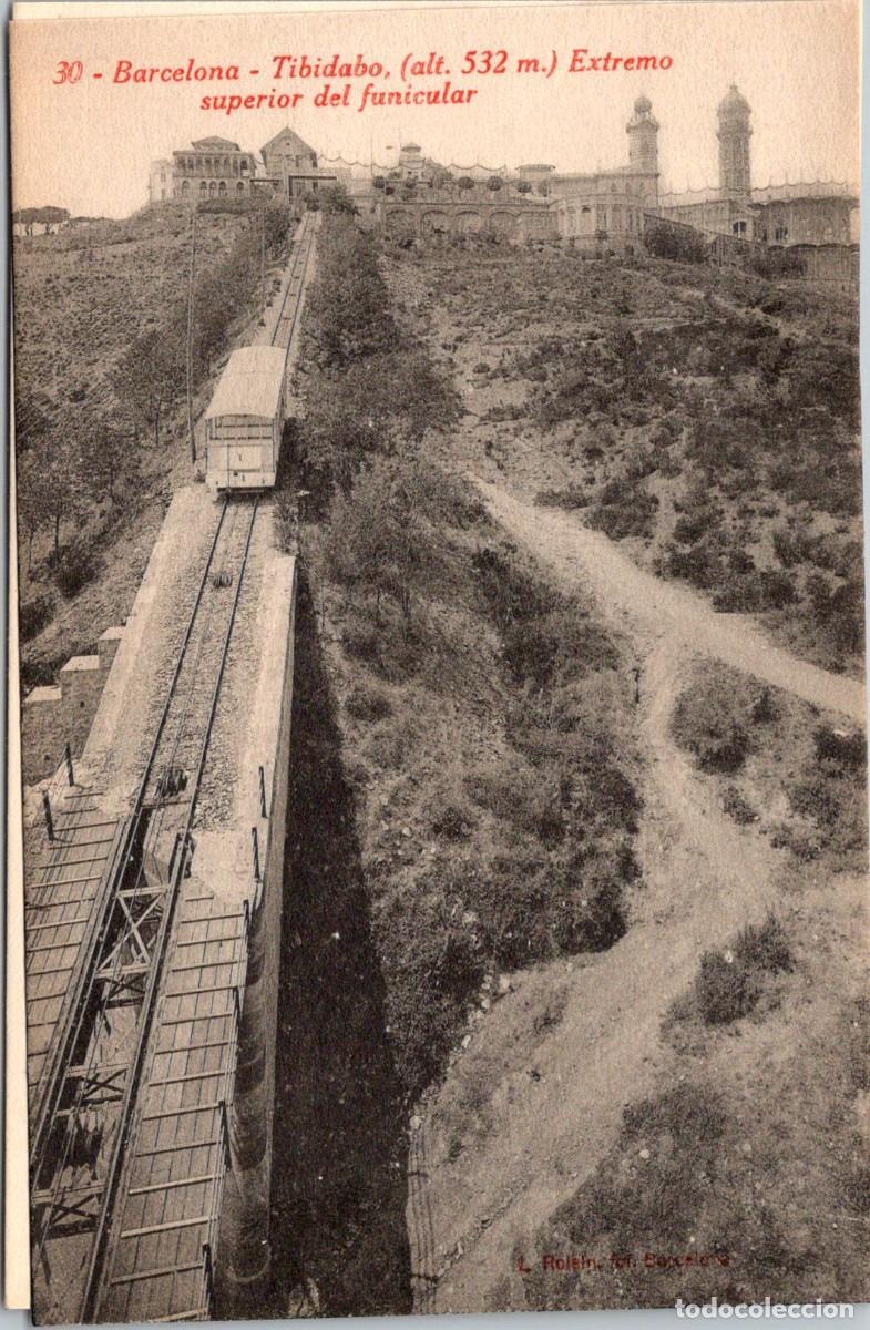 Postales: Barcelona - Tibidabo - Extremo superior del funicular - Roisin 30 - 135x87mm