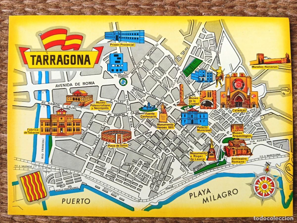 Postales: TARRAGONA - PLANO DE LA CIUDAD - ED. RAYMOND