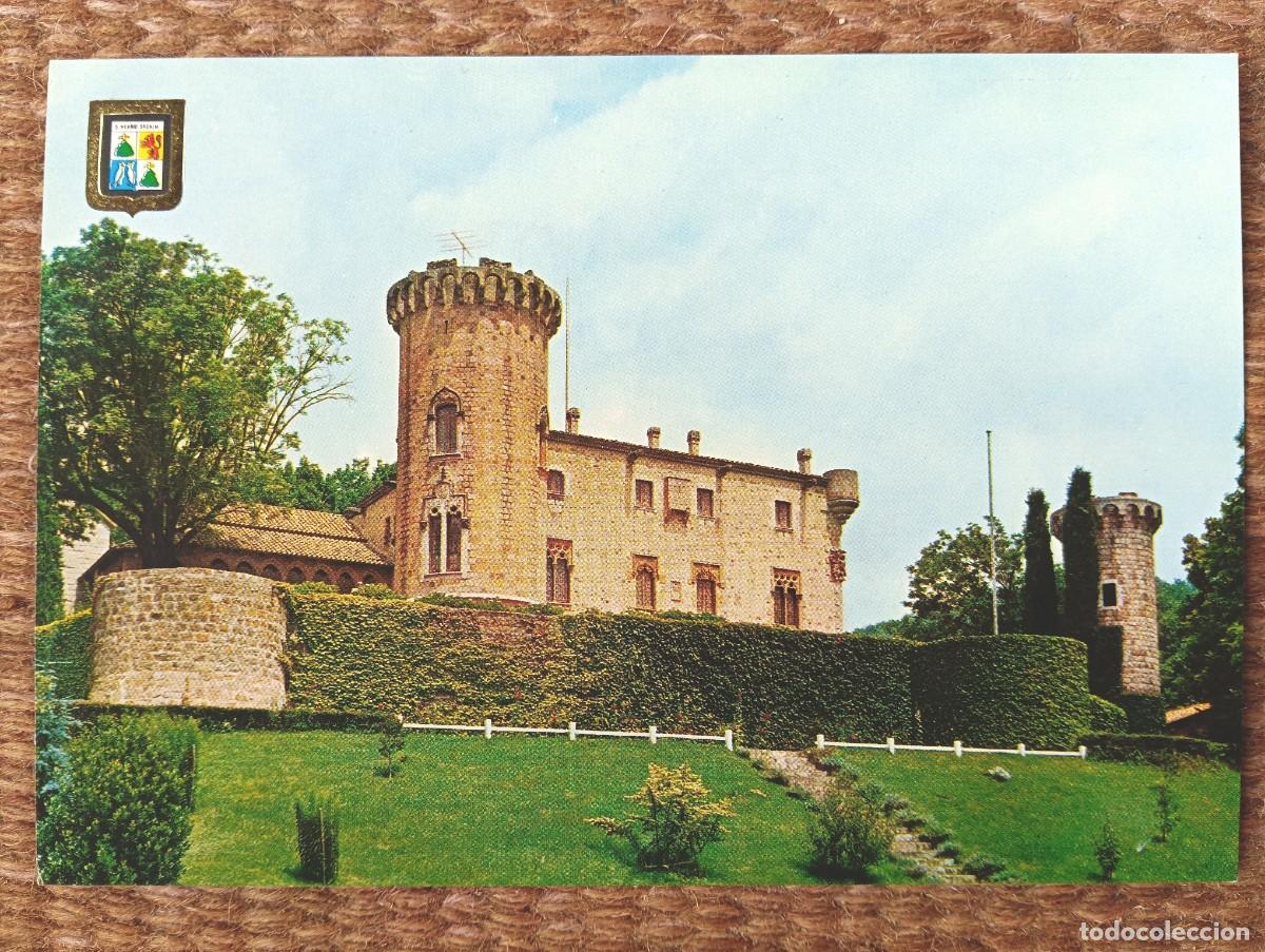 Postales: SANT HILARI SACALM - GIRONA - CASTILLO DE MONSOLIS - COMERCIAL ESCUDO DE ORO