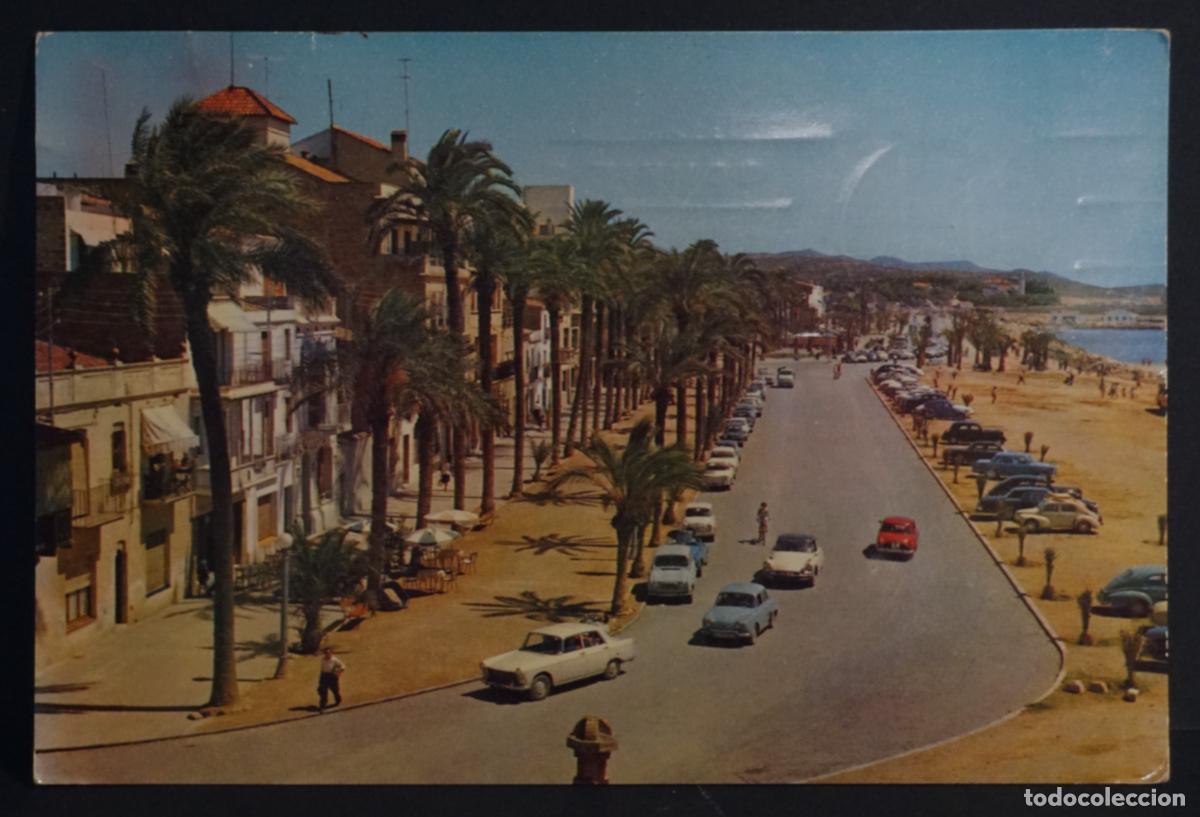 Postales: Vilanova i la Geltr&uacute;, paseo del Carmen. Postal circulada con sello y matasellos del a&ntilde;o 1968