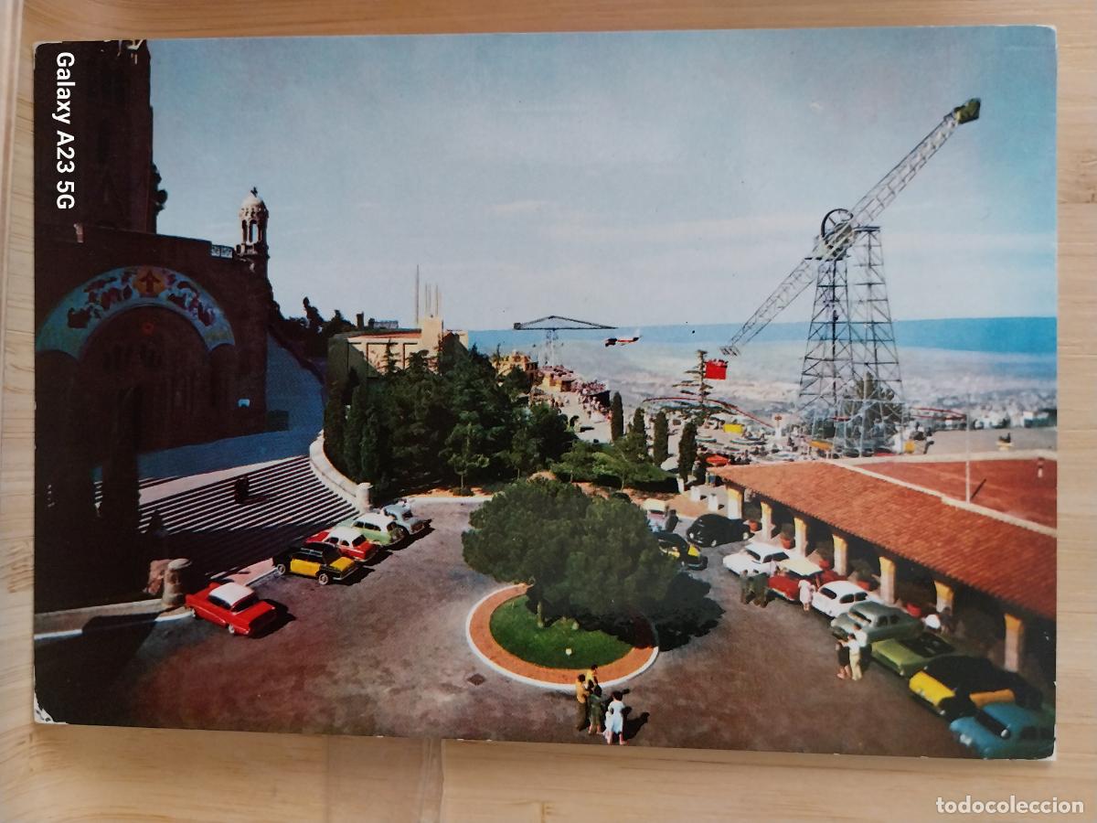 Postales: TIBIDABO ATRACCIONES CUMBRE ED RO FOTO 143 ESCRITA A&Ntilde;O 1962 COCHES CLASICOS